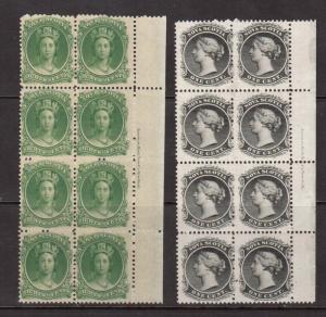 Nova Scotia #8 & #11 VF/NH Plate Block Of Eight Duo