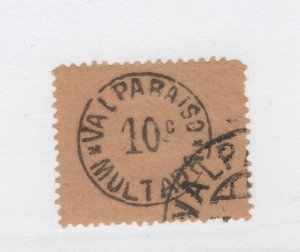 CHILE J5c yellow withValpariso postmark