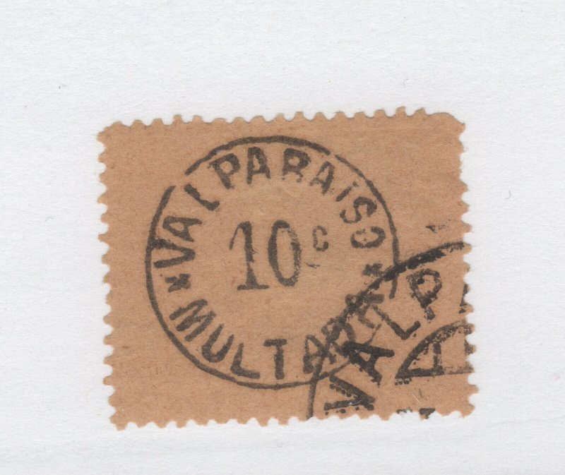 CHILE J5c yellow withValpariso postmark