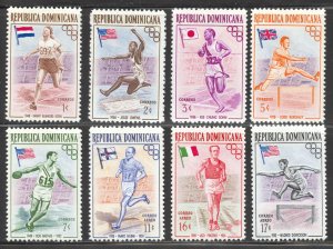 Dominican Republic Scott 474-78,C97-99 Unused LHOG - 1957 Olympic Winners