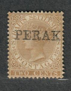 Malaya Perak Sc#2 M/VF, Partial Gum, Cv. $50