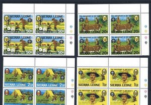 1982 Sierra Leone Boy Scouts 75th anniv plate blocks