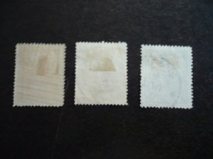 Stamps - India Indore - Scott# 8-10 - Mint Hinged & Used Part Set of 3 Stamps