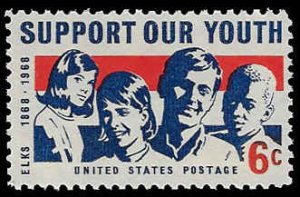 U.S. #1342 MNH; 6c Support our Youth (1968)