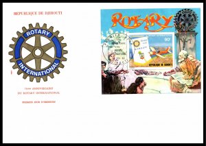 Djibouti 509a Rotary Souvenir Sheet U/A  FDC VF