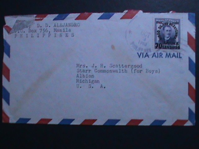 ​PHILIPPINES -1963- BICENTENNIAL OF DIEGO SILANG USED COVER VERY FINE RARE