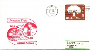 FFC 1976 - Western Airlines - Miami, FL to Los Angeles, Ca - F34958