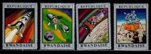 Rwanda #373-76 ~ Short Set 4 of 8 ~ Space, Moon Landing ~ Mint, NH  (1970)