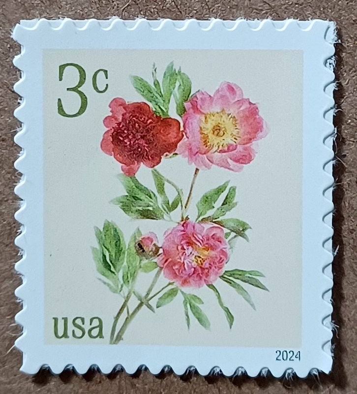 United States #5899 3c Peonies MNH (2024)