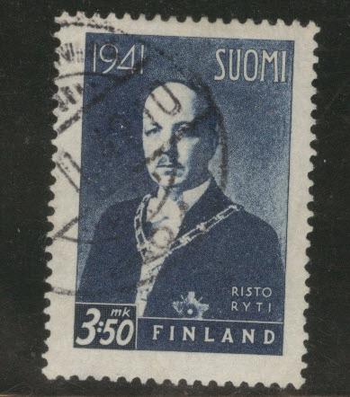 FINLAND SUOMI Scott 237 used 1941 President Ryti stamp