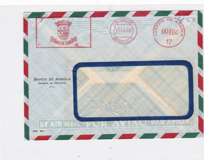 angola 1965 airmail  stamps cover  Ref 10018