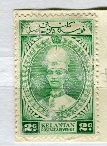 MALAYA; KELANTAN 1937 early Sultan issue fine used 2c. value