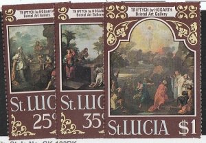 ST LUCIA #275-7 MINT HINGED COMPLETE