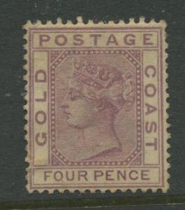 Gold Coast - Scott  17 - QV Definitive Issue - 1883 - MH - Single 4d Stamp