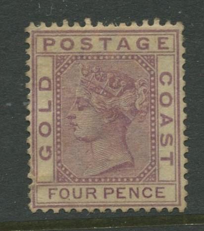 Gold Coast - Scott  17 - QV Definitive Issue - 1883 - MH - Single 4d Stamp