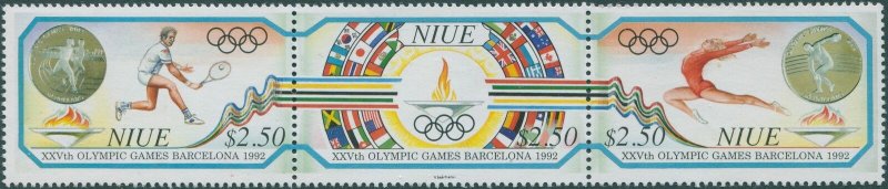 Niue 1992 SG734a Olympics strip MNH