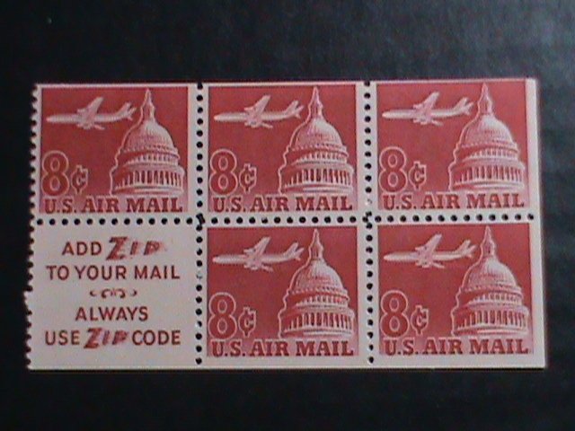 ​UNITED STATES-AIRMAIL 1962 SC#C64b-JET LINER OVER CAPITAL- MNH BOOKLET PANE