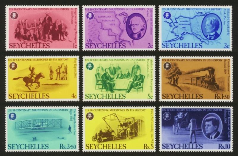 Seychelles Sc# 370-8 MNH US Bicentenary