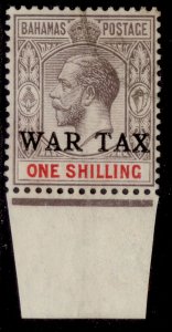 BAHAMAS GV SG95, 1s grey-black & carmine WAR TAX, USED. Cat £160.