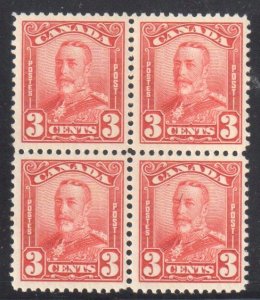 CANADA #151 MINT XF NH BLOCK OF 4 C$360.00