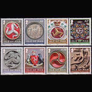 ISLE OF MAN 2013 - Scott# 1556-63 Manx Arms Set of 8 NH