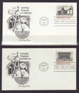 US 1928-1931 Architecture 1981 Artmaster U/A S/4 FDC