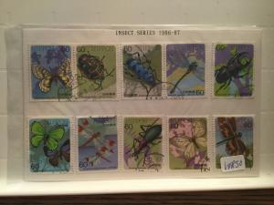 Japan Used 20 stamps Insect series 1986-1987