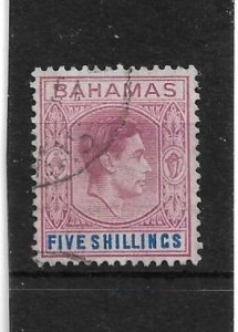 BAHAMAS 1951 5s RED-PURPLE + DEEP BRIGHT BLUE  SG 156e FINE USED Cat £26