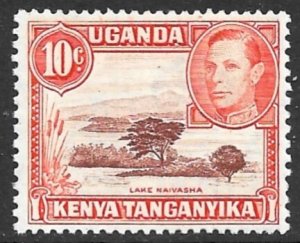 KENYA UGANDA TANGANYIKA 1938-54 KGVI 10c Lake Naivasha Pictorial Sc 69 MLH