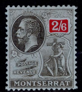 MONTSERRAT GV SG58, 2s 6d black & red/blue, M MINT. Cat £40.