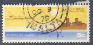 MALTA SCOTT #C9  USED  5c 1978