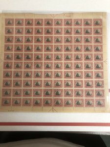 620 Norse American Sheet Of 100 Plate Block Missing Black Pl# Extremely Rare