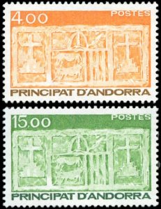 French Andorra 1986 #332,334 MNH. Definitive, coat of arms