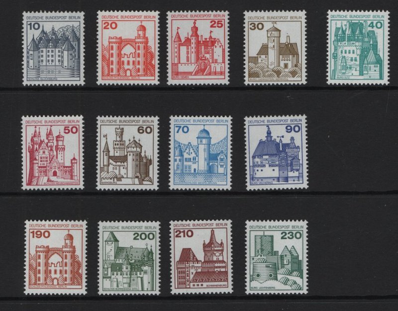 Germany  Berlin #9N391-9N403  MNH 1977 - 79 castles