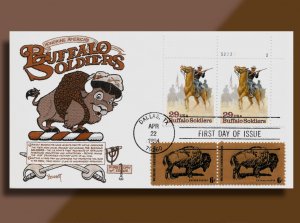 COMBOS from the ARCHIVES WEEK at BENNETT CACHETOONS : BUFFALO SOLDIERS pl# pair