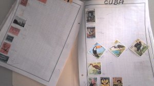 CUBA COLLECTION ON STOCK SHEET, MINT/USED