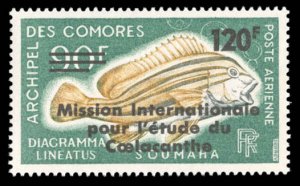 Comoro Islands #C52 Cat$13, 1973 International Commission for Coelacanth Stud...