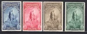 USA 1936 International Philatelic Exhibition of 4, New York Poster Stamps, VF, M