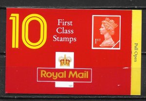 Great Britain BK1068 s.g. HD5 10 1st Class Booklet MNH