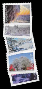 PCBstamps  US #6038-6042 Bk Sgls $3.90(5x{78c}) Winter Landscapes, MNH, (9)
