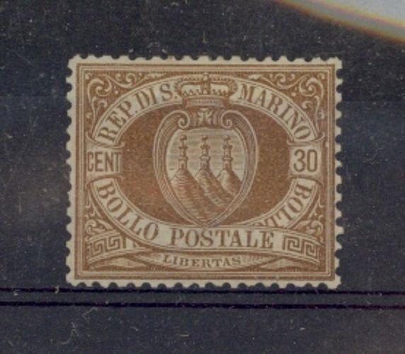 San Marino Scott 15 Mint hinged VF (Catalog Value $1000.00)
