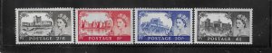 GREAT BRITAIN SCOTT #309-312 1955 CASTLES- WMK 308- MINT NEVER HINGED