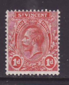 St Vincent-Sc#105- id11-unused og hinged 1p KGV-1913-17-