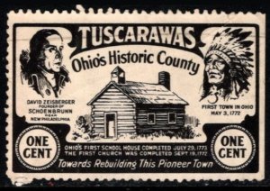 1933 US Cinderella Tuscarawas Fund Raising Ohio's Historic County Unused