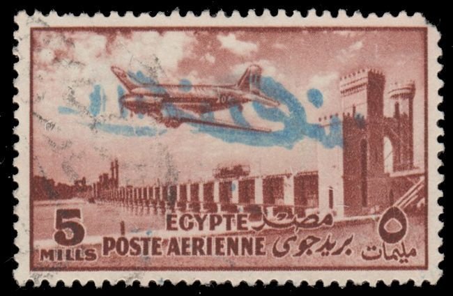 STAMP FROM EGYPT. SCOTT # C65. YEAR 1953. USED.