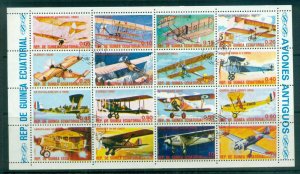 Equatorial Guinea 1974 Vintage Planes MS CTO