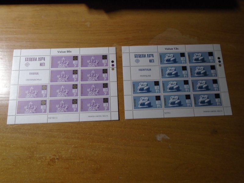 Malta  #  480-83  MNH  Europa  Complete sheet