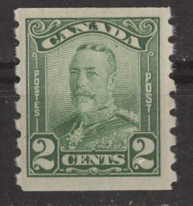 Canada # 161  George V  Coil   2c      1929   (1)   VLH  Unused