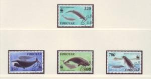 Faroe Islands Sc 208-11 Whales WWF stamps used