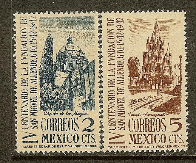 Mexico, Scott #'s 781-782, Churches, MNH